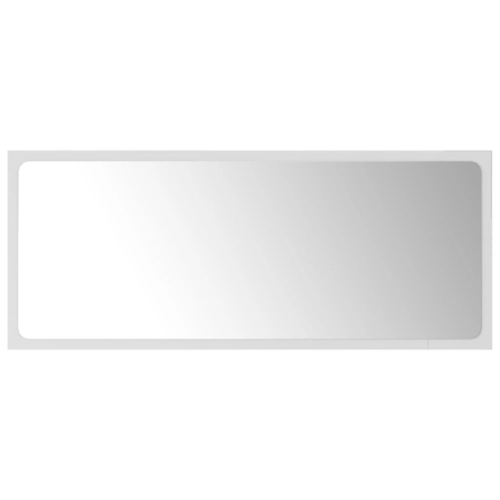 Vidaxl Kúpeľňové zrkadlo, biele 90x1,5x37 cm, kompozitné drevo
